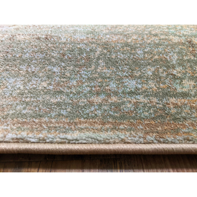 Charlton Home® Zullo Performance Green Rug & Reviews Wayfair